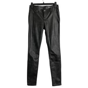 BLANKNYC Faux Leather Jegging Pants Womens 26 Black Skinny Studded Pockets Rock